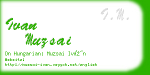 ivan muzsai business card